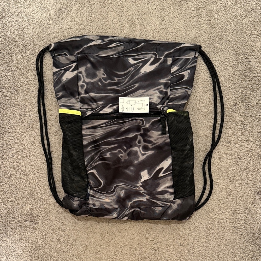 Lands’ End New Black Drawstring Bag